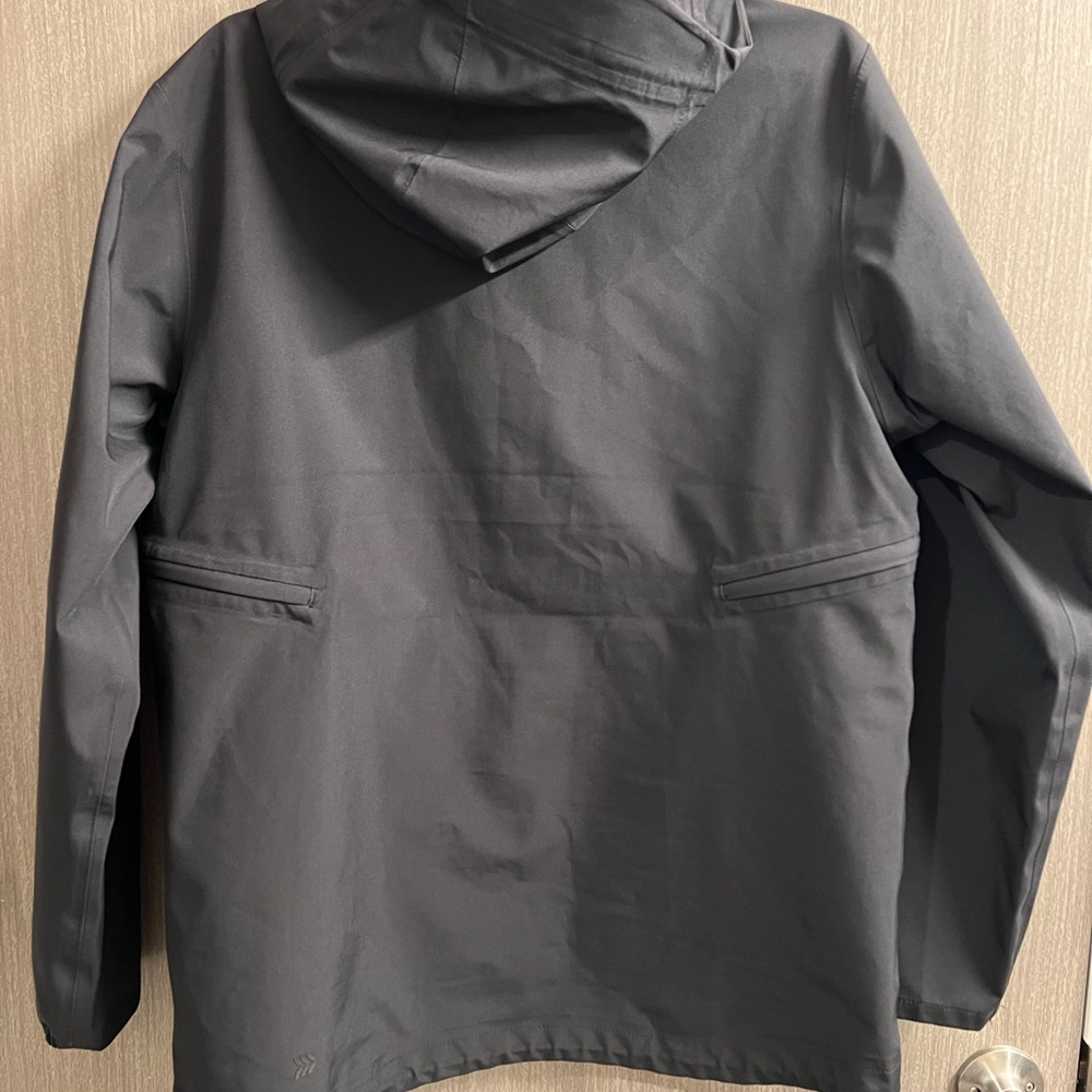 All in Motion- men’s waterproof rain shell jacket- black, M, Hooded - Picture 2 of 4